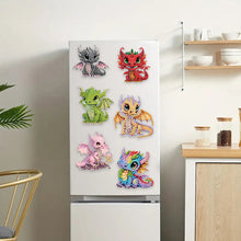 Load image into Gallery viewer, 6Pcs Acrylic Animal Diamond Painting Refrigerator Magnet for Fridge Whiteboards
