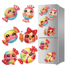 Load image into Gallery viewer, 6Pcs Acrylic Animal Diamond Painting Refrigerator Magnet for Fridge Whiteboards
