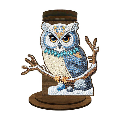 Wooden Beautiful Pattern 5D DIY Diamond Painting Candle Holder Decor for Adults