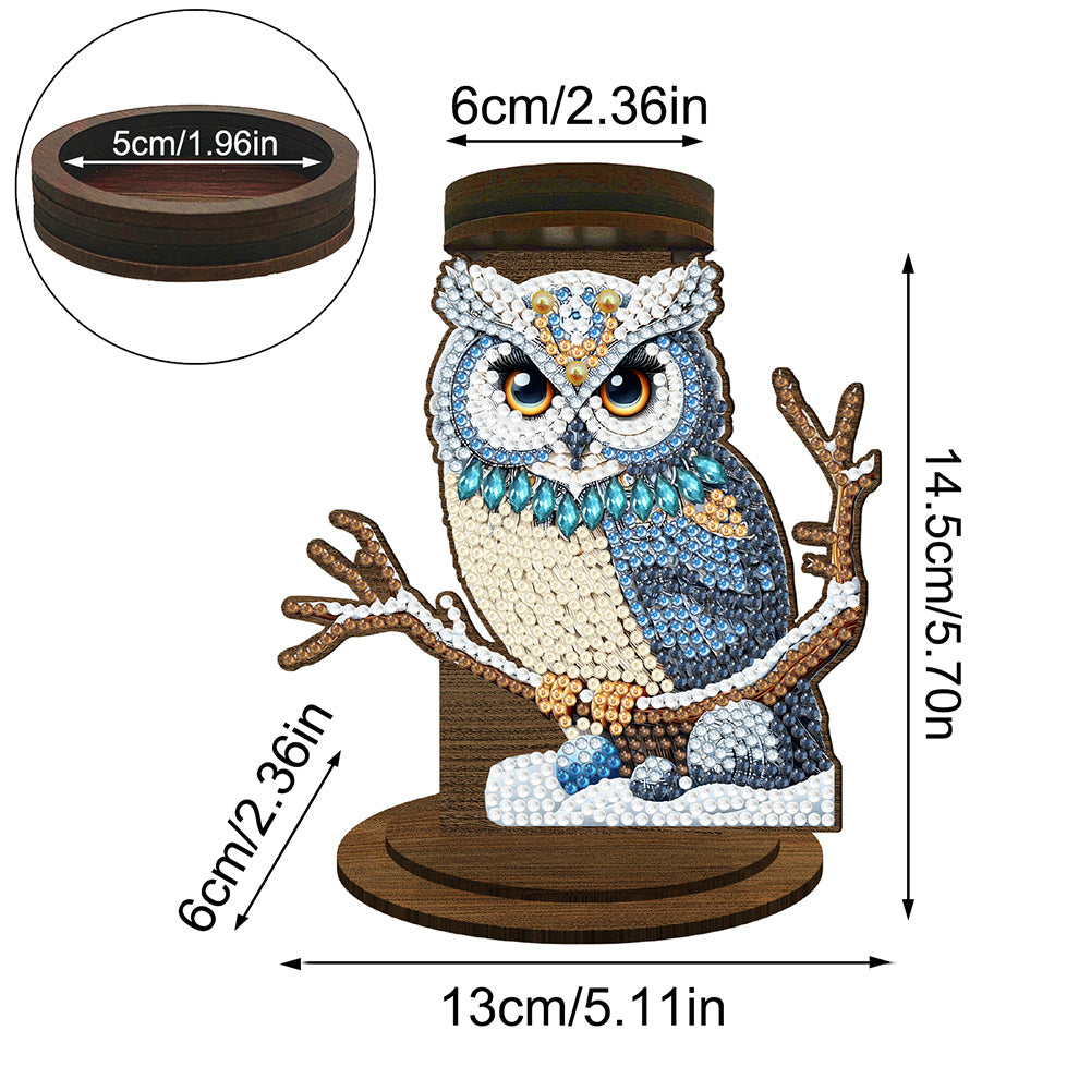 Wooden Beautiful Pattern 5D DIY Diamond Painting Candle Holder Decor for Adults