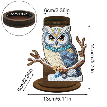 Wooden Beautiful Pattern 5D DIY Diamond Painting Candle Holder Decor for Adults