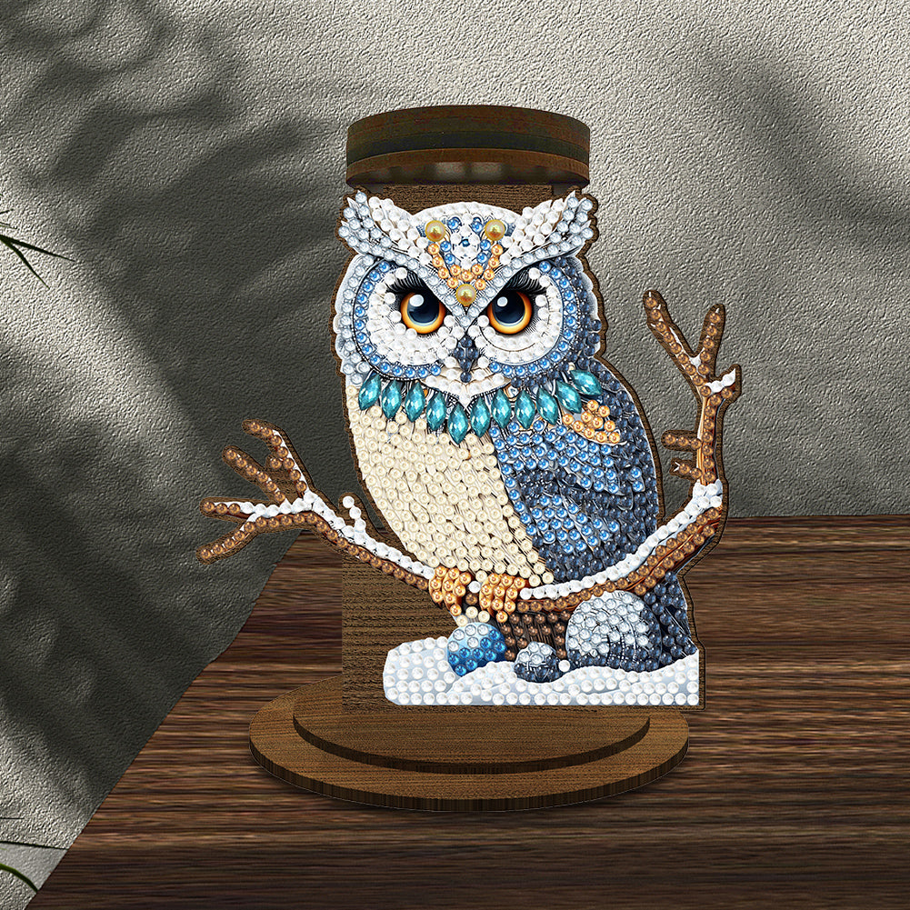 Wooden Beautiful Pattern 5D DIY Diamond Painting Candle Holder Decor for Adults