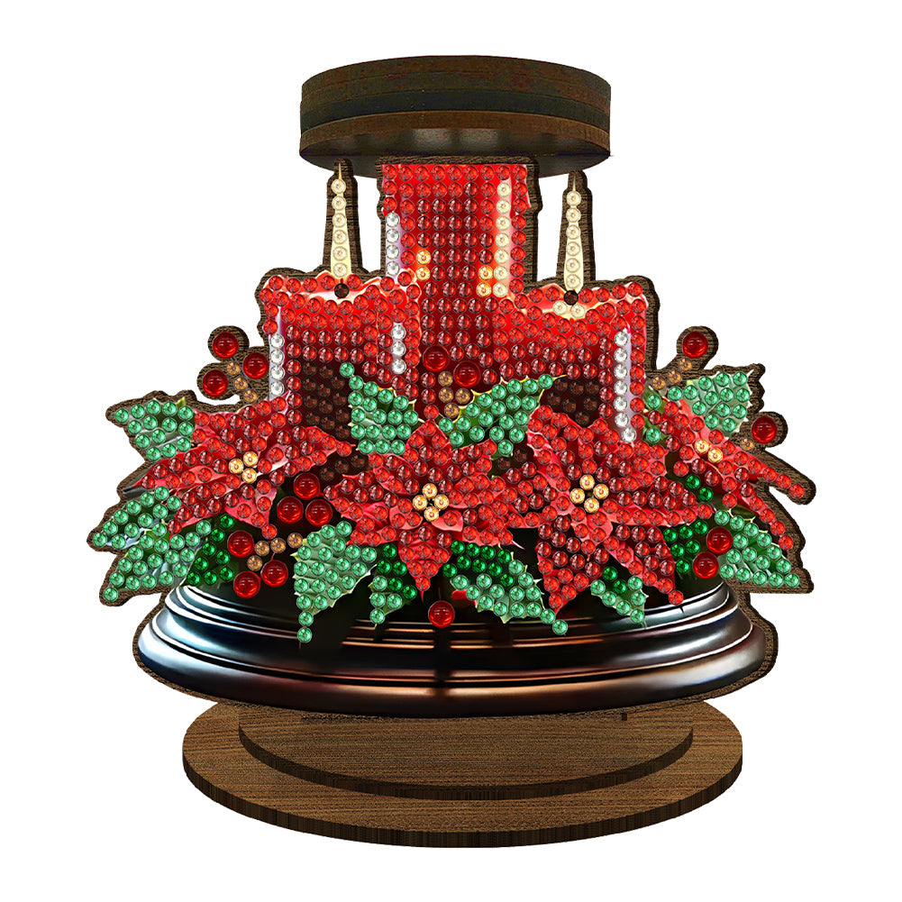 Wooden Beautiful Pattern 5D DIY Diamond Painting Candle Holder Decor for Adults