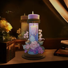 Load image into Gallery viewer, Wooden Beautiful Pattern 5D DIY Diamond Painting Candle Holder Decor for Adults
