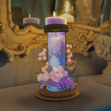 Load image into Gallery viewer, Wooden Beautiful Pattern 5D DIY Diamond Painting Candle Holder Decor for Adults
