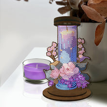 Load image into Gallery viewer, Wooden Beautiful Pattern 5D DIY Diamond Painting Candle Holder Decor for Adults
