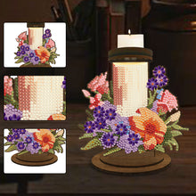 Load image into Gallery viewer, Wooden Beautiful Pattern 5D DIY Diamond Painting Candle Holder Decor for Adults
