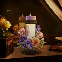 Load image into Gallery viewer, Wooden Beautiful Pattern 5D DIY Diamond Painting Candle Holder Decor for Adults

