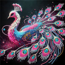 Load image into Gallery viewer, Diamond Painting - Partial Special Shaped - Purple Peacock (30*30CM)
