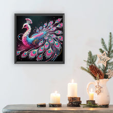 Load image into Gallery viewer, Diamond Painting - Partial Special Shaped - Purple Peacock (30*30CM)
