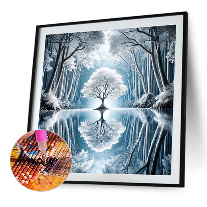 Diamond Painting - Full Round - Silver Tree (30*30CM)