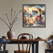 Load image into Gallery viewer, Diamond Painting - Full Round - Painting Girl By The Sea (40*40CM)
