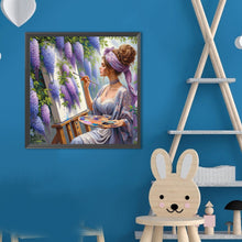 Load image into Gallery viewer, Diamond Painting - Full Round - Girl Under Wisteria (40*40CM)
