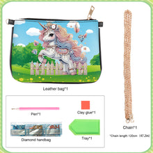 Load image into Gallery viewer, Colorful Pattern Diamond Painting Coin Chain Purse 5D Diamond Handmade Chain Bag
