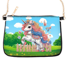 Load image into Gallery viewer, Colorful Pattern Diamond Painting Coin Chain Purse 5D Diamond Handmade Chain Bag
