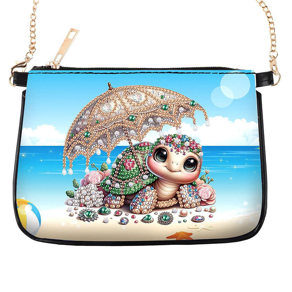 Colorful Pattern Diamond Painting Coin Chain Purse 5D Diamond Handmade Chain Bag