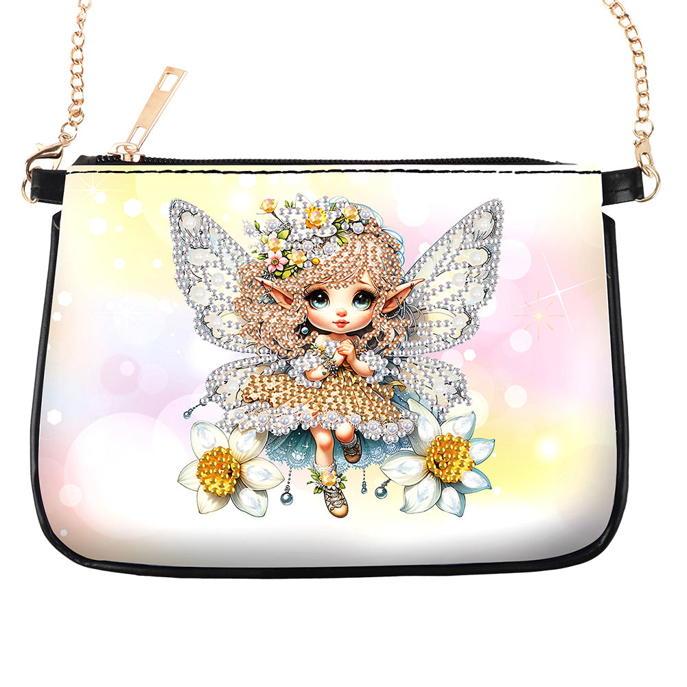 Colorful Pattern Diamond Painting Coin Chain Purse 5D Diamond Handmade Chain Bag