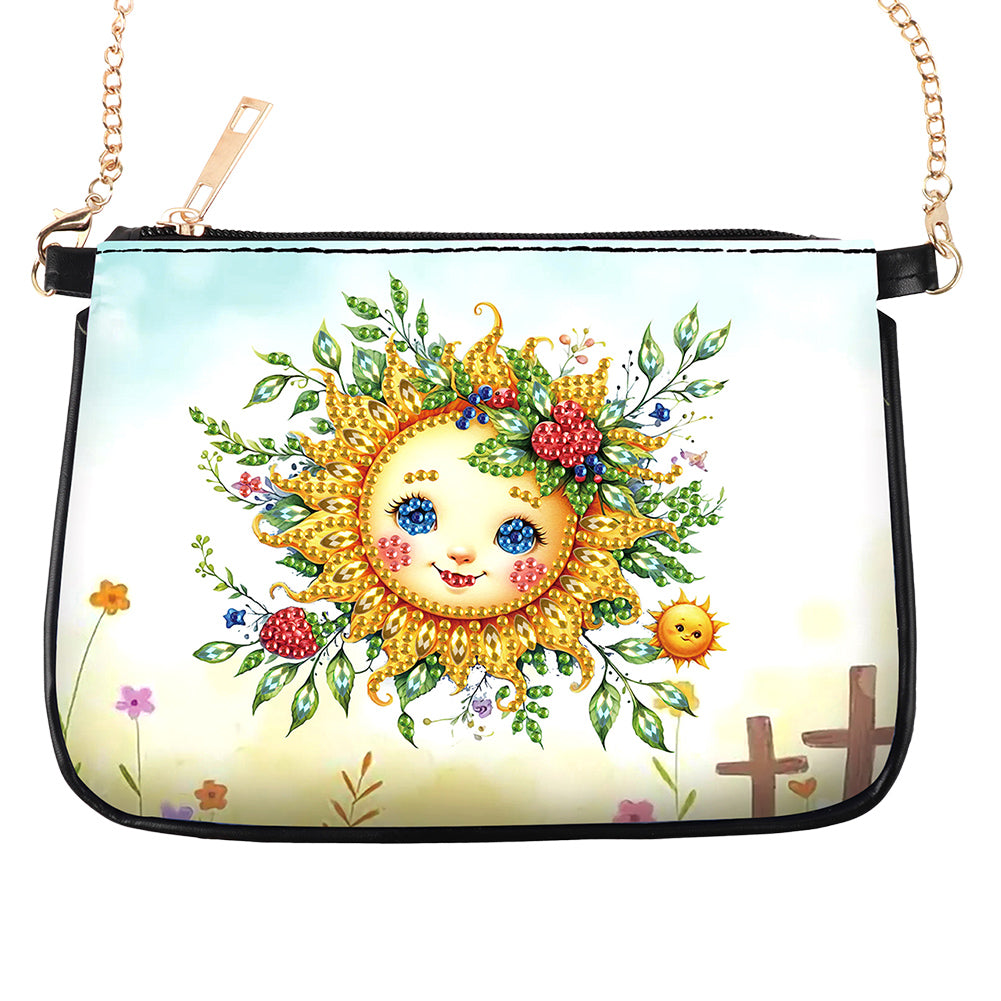 Colorful Pattern Diamond Painting Coin Chain Purse 5D Diamond Handmade Chain Bag