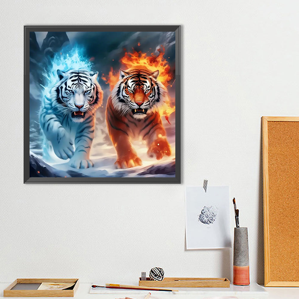 Diamond Painting - Full Round - Tiger (40*40CM)