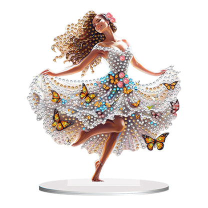Special Shape Butterfly Girl Diamond Painting Desktop Decors Bedroom Table Decor