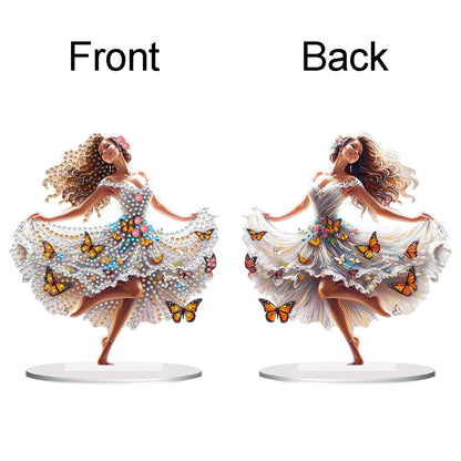 Special Shape Butterfly Girl Diamond Painting Desktop Decors Bedroom Table Decor