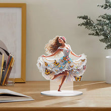 Load image into Gallery viewer, Special Shape Butterfly Girl Diamond Painting Desktop Decors Bedroom Table Decor
