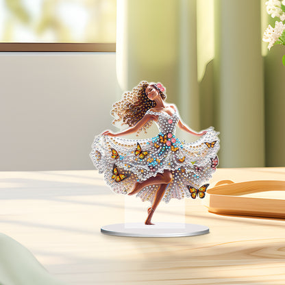 Special Shape Butterfly Girl Diamond Painting Desktop Decors Bedroom Table Decor