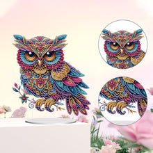 Load image into Gallery viewer, Acrylic Special Shape Owl Desktop Diamond Art Kits Rhinestones Desktop Ornaments
