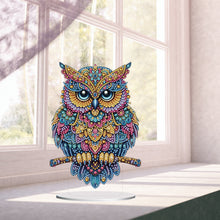 Load image into Gallery viewer, Acrylic Special Shape Owl Desktop Diamond Art Kits Rhinestones Desktop Ornaments
