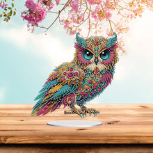 Load image into Gallery viewer, Acrylic Special Shape Owl Desktop Diamond Art Kits Rhinestones Desktop Ornaments
