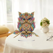 Load image into Gallery viewer, Acrylic Special Shape Owl Desktop Diamond Art Kits Rhinestones Desktop Ornaments
