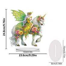 Load image into Gallery viewer, Acrylic Special Shape Unicorn Fairy Desktop Diamond Art Kits Bedroom Table Decor
