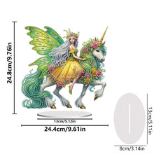 Load image into Gallery viewer, Acrylic Special Shape Unicorn Fairy Desktop Diamond Art Kits Bedroom Table Decor
