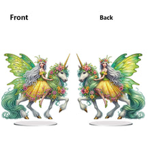 Load image into Gallery viewer, Acrylic Special Shape Unicorn Fairy Desktop Diamond Art Kits Bedroom Table Decor
