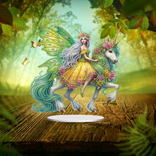 Load image into Gallery viewer, Acrylic Special Shape Unicorn Fairy Desktop Diamond Art Kits Bedroom Table Decor
