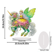 Load image into Gallery viewer, Acrylic Special Shape Unicorn Fairy Desktop Diamond Art Kits Bedroom Table Decor
