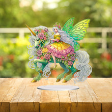Load image into Gallery viewer, Acrylic Special Shape Unicorn Fairy Desktop Diamond Art Kits Bedroom Table Decor
