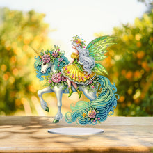 Load image into Gallery viewer, Acrylic Special Shape Unicorn Fairy Desktop Diamond Art Kits Bedroom Table Decor
