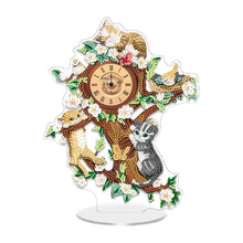 Load image into Gallery viewer, Acrylic Special Shape Flower Bird Diamond Art Clock Ornaments Kit for Home Decor
