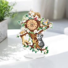 Load image into Gallery viewer, Acrylic Special Shape Flower Bird Diamond Art Clock Ornaments Kit for Home Decor
