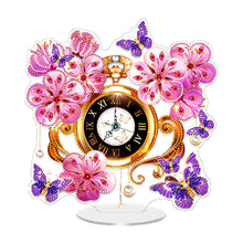 Load image into Gallery viewer, Acrylic Special Shape Flower Bird Diamond Art Clock Ornaments Kit for Home Decor
