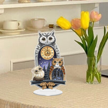 Load image into Gallery viewer, Acrylic Special Shape Flower Bird Diamond Art Clock Ornaments Kit for Home Decor
