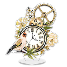 Load image into Gallery viewer, Acrylic Special Shape Flower Bird Diamond Art Clock Ornaments Kit for Home Decor
