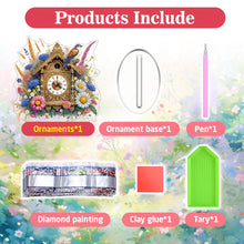 Load image into Gallery viewer, Acrylic Special Shape Flower Bird Diamond Art Clock Ornaments Kit for Home Decor
