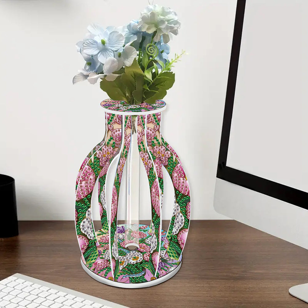Floral Diamond Painting Flower Vase Desktop Diamond Art Kits Bedroom Table Decor