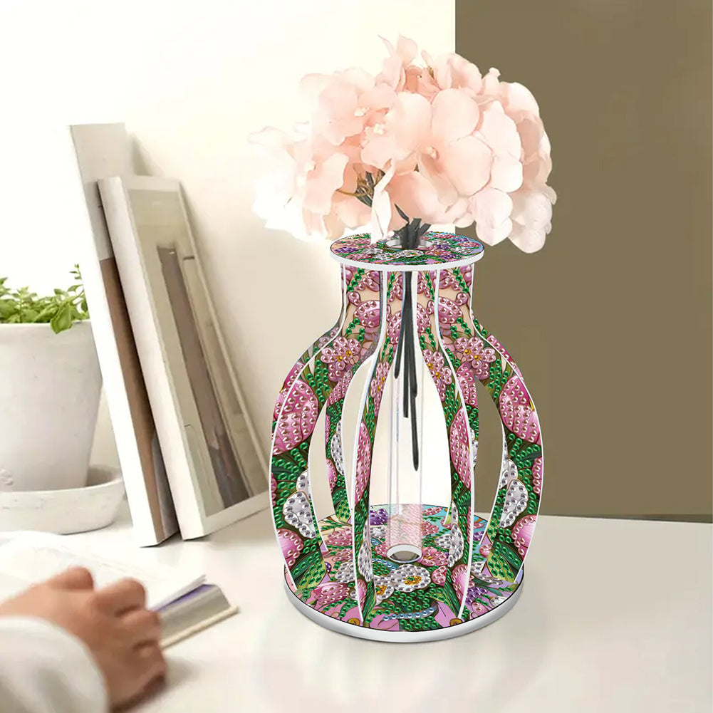 Floral Diamond Painting Flower Vase Desktop Diamond Art Kits Bedroom Table Decor