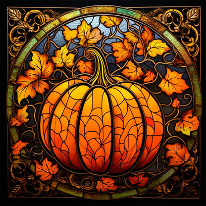AB Diamond Painting - Full Round - Pumpkin Glass Painting (40*40CM)