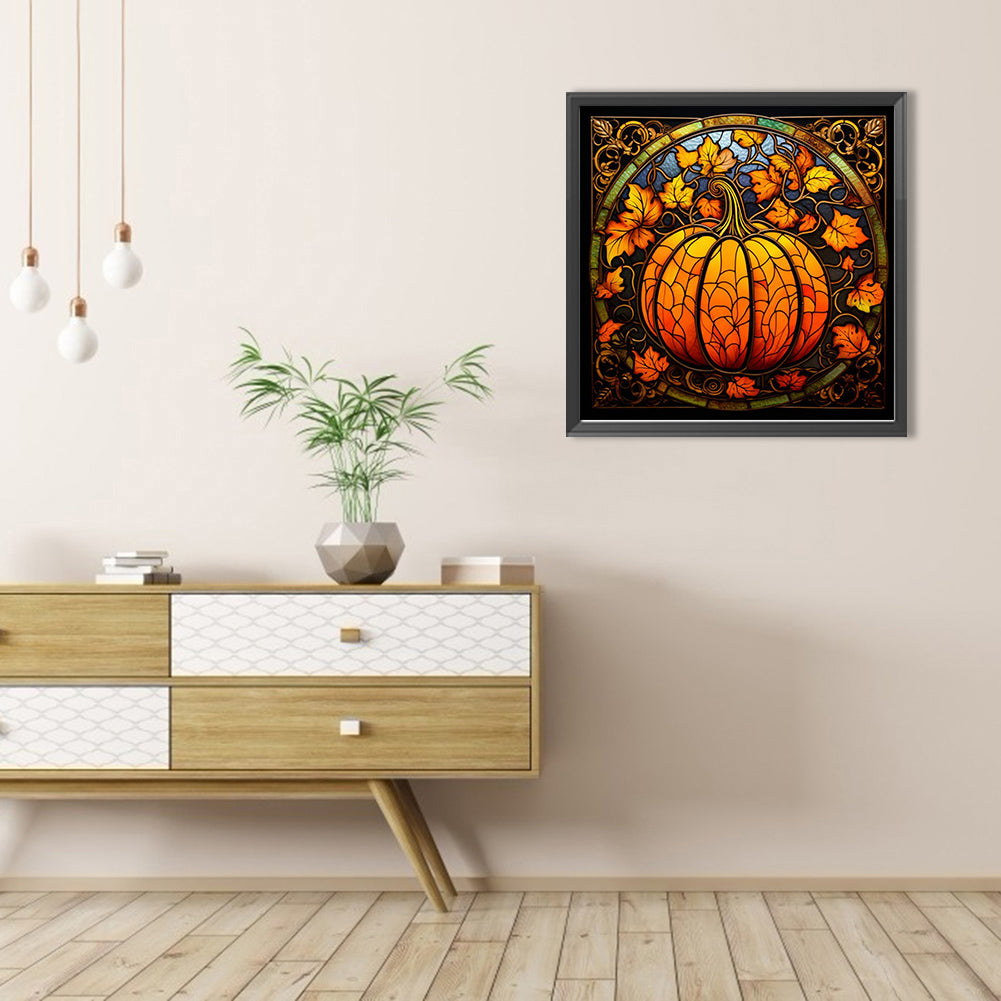 AB Diamond Painting - Full Round - Pumpkin Glass Painting (40*40CM)