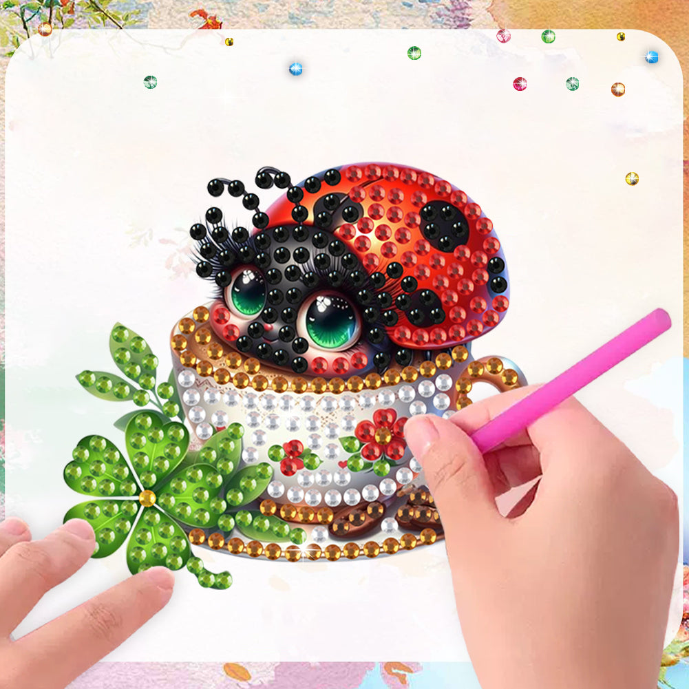 6Pcs Acrylic Bee Diamond Art Magnets Decals Diamond Painting Refrigerator Magnet
