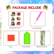 Load image into Gallery viewer, 6Pcs Acrylic Bee Diamond Art Magnets Decals Diamond Painting Refrigerator Magnet
